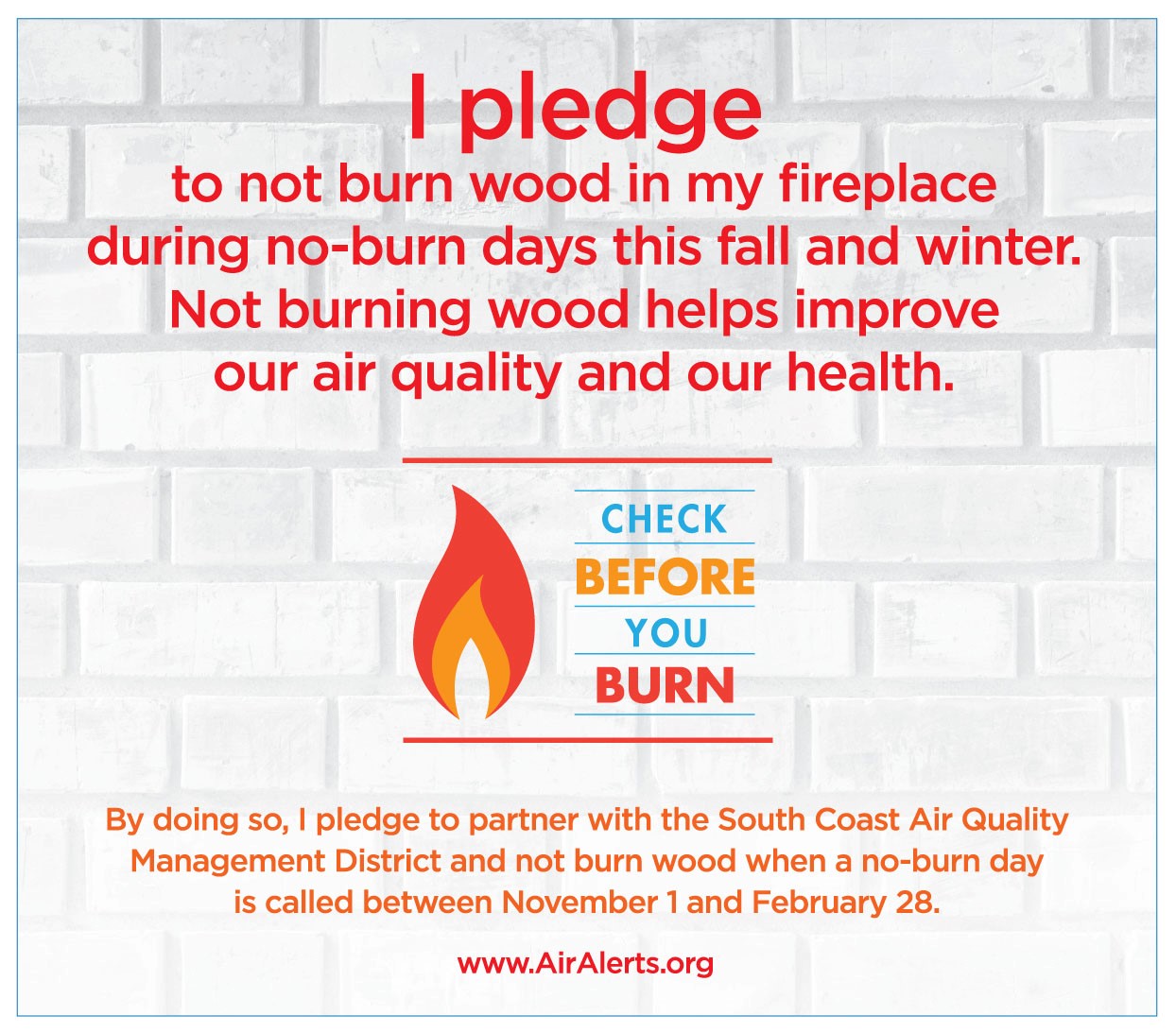 Check Before You Burn pledge banner