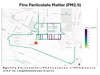 Figure 1: Map shows concentrations of PM2.5 measured on June 17, 2026. Scale maximum is the 24 hour average federal standard (35 ug/m3).
