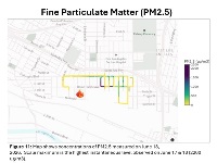 Figure 11: Map shows concentrations of PM2.5 measured on June 18, 2026. Scale maximum is the highest instantaneous level observed on June 17 & 18(2200 ug/m3).