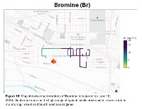 Figure 18: Map shows concentrations of Bromine measured on June 18, 2026. Scale maximum is the high range of typical levels observed in recent mobile monitoring in East and South East Los Angeles.